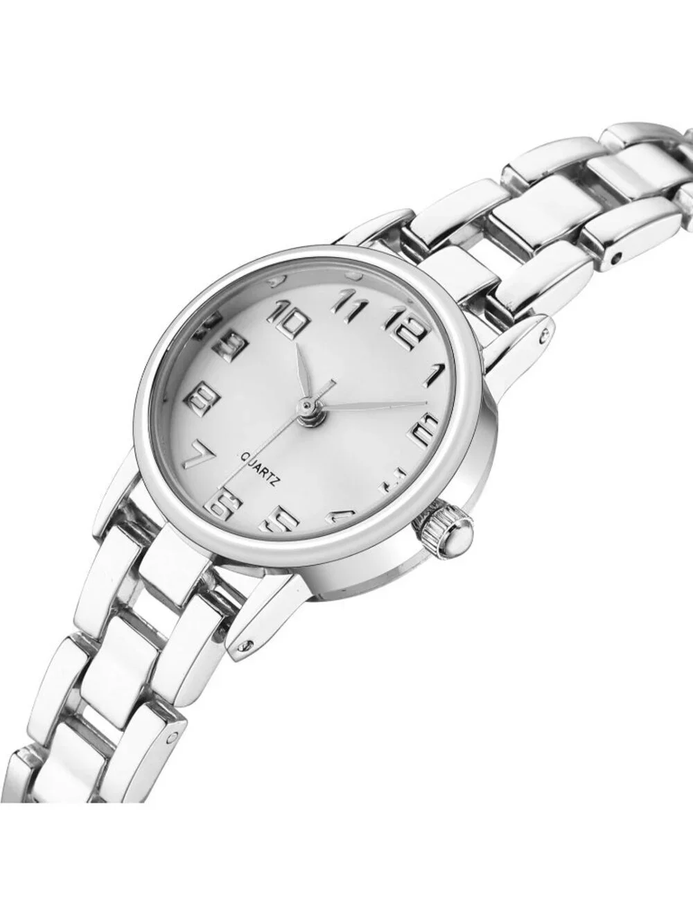 Women's Silver Analog Quartz Relogio Feminino Waterproof Bracelet Wrist Watch